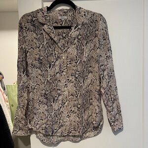 Rails Snakeskin Print Blouse